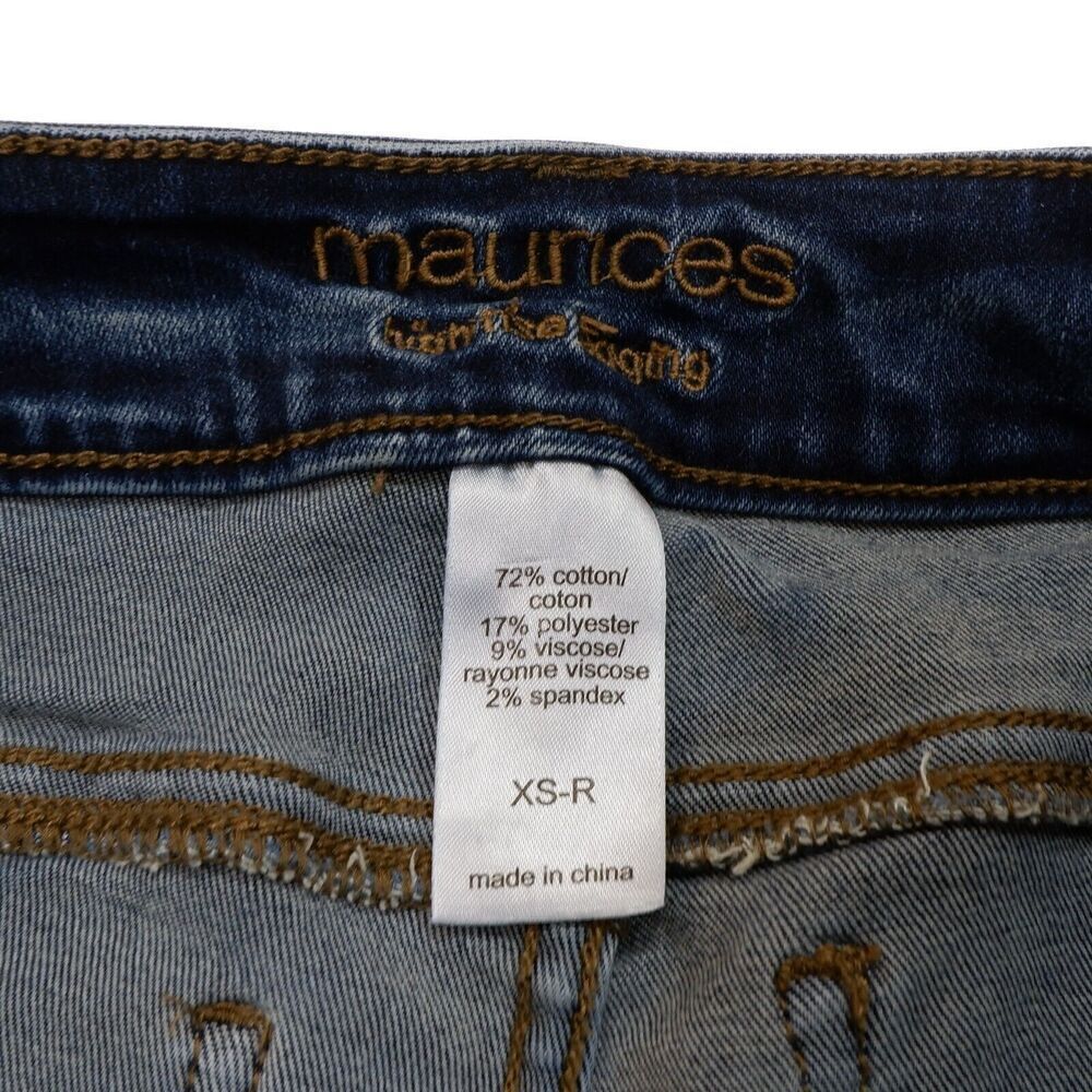 🦩 Maurices High Rise Jegging Size XS-R Womens Denim Stretch Measures 24x27.5 - Picture 8 of 9